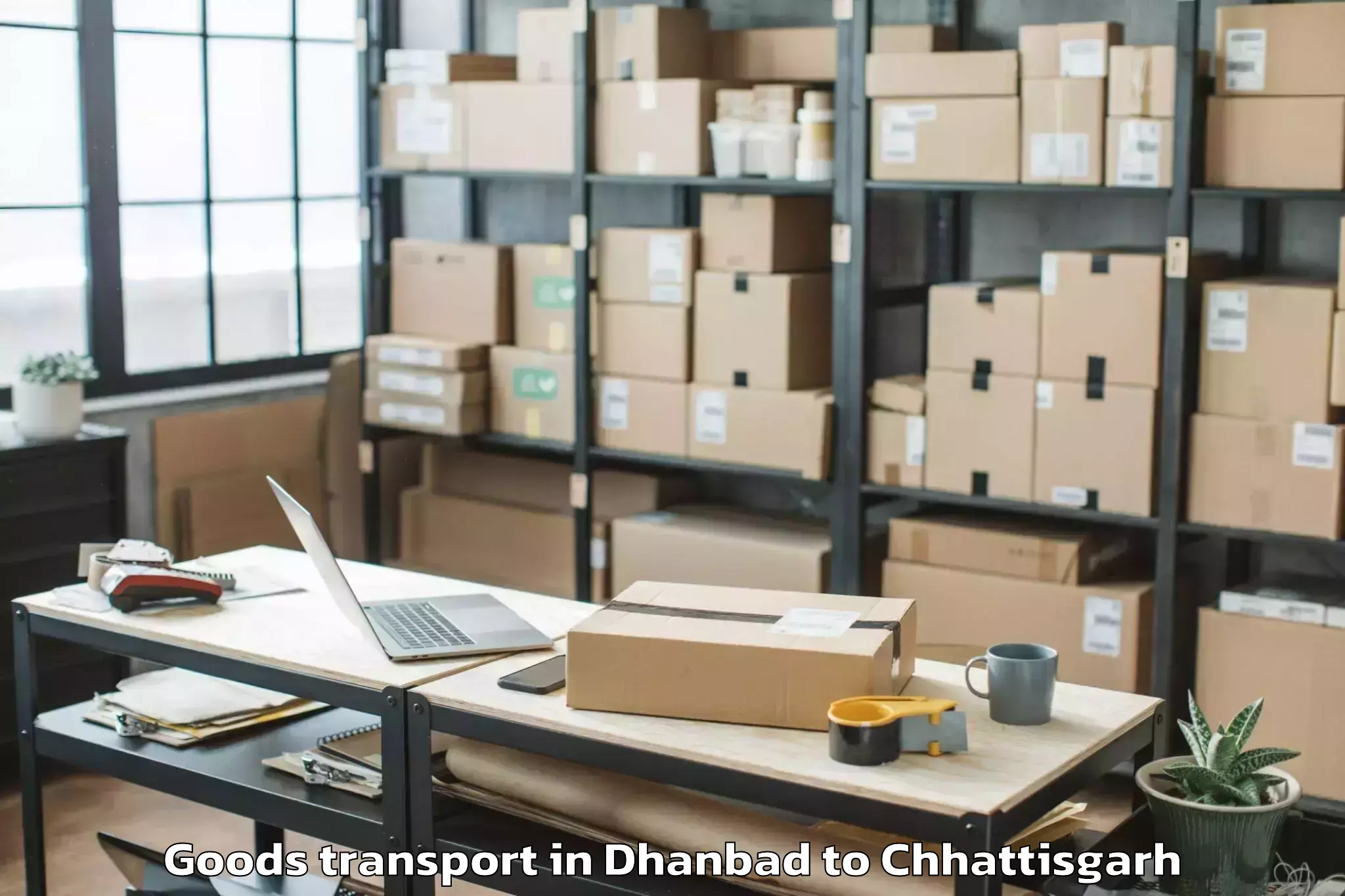 Easy Dhanbad to Kanker Nabinagar Goods Transport Booking